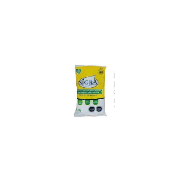 Manteca Sigra sabor mantequilla 1 kg colombiana